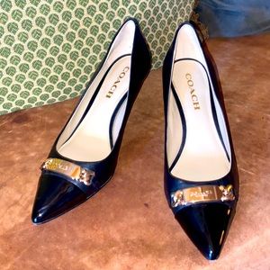Leather Coach heels